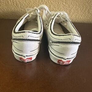 Vans Kids White and Black Sneakers